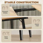 Table à manger extensible ovale pour 4 à 6 personnes, table de cuisine 120-160 cm, bords arrondis, chêne-7