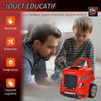 Camion mécano 2 1 - Jouet Bricolage Enfant - Établi - Jeu imitation mécanicien - Nombreux PP ABS Rouge-3
