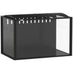 Cage à Hamster Géante Habitat pour Rongeur en Acier et Acrylique Transparent Vue Panoramique 81 x 51 x 53 cm Noir-0