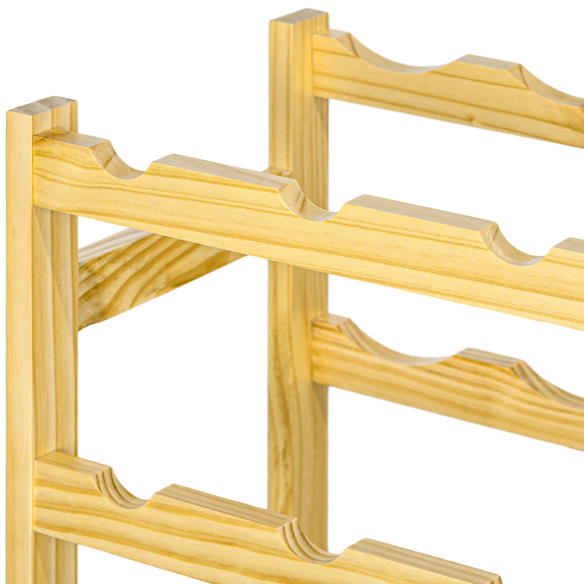 Casier à bouteilles, porte-bouteille en bois à 7 niveaux pour 42 bouteilles, 63 x 25 x 102cm, naturel-7
