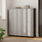 Armoire penderie Meuble de Rangement Mobile 6 roulettes 120L x 40l x 128H cm en bois Noir-7