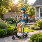 Trottinette électrique 120 W pliable pour enfant de 6+ ans hauteur guidon et selle réglable 10 Km/h max. noir-1