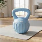 Kettlebell 6 kg, Haltère avec Poignée Antidérapante, Haltère à Boule, Musculation, Entraînement, pour Gym, Bleu-1