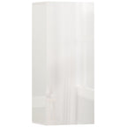 Meuble Mural de Salle de Bain, Étagère Réglable en Verre Trempé, Porte sans Poignée, Moderne, 30x23,4x71,2cm, Blanc-0