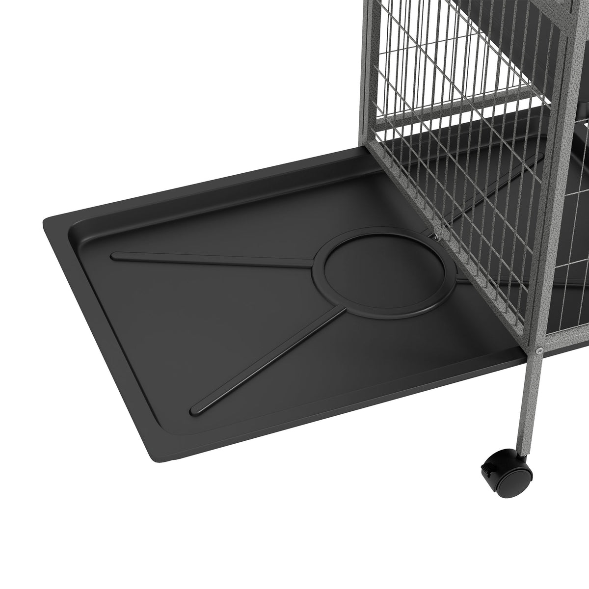 Cage pour rongeurs multifonction 4 plateformes 3 rampes 4 portes dim. 80L x 52l x 159H cm acier gris argenté noir-8