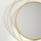 Miroir rond en métal filaire doré, décoration style moderne, diamètre Φ65 cm-7