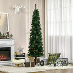 Sapin arbre de Noël artificiel 195 cm 556 branches avec 27 pommes de pin+ support pied pliable vert-8
