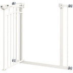 Barrière de sécurité pour chien barrière d'escalier extensible double verrouillage 74-80 x 76 cm blanc-8