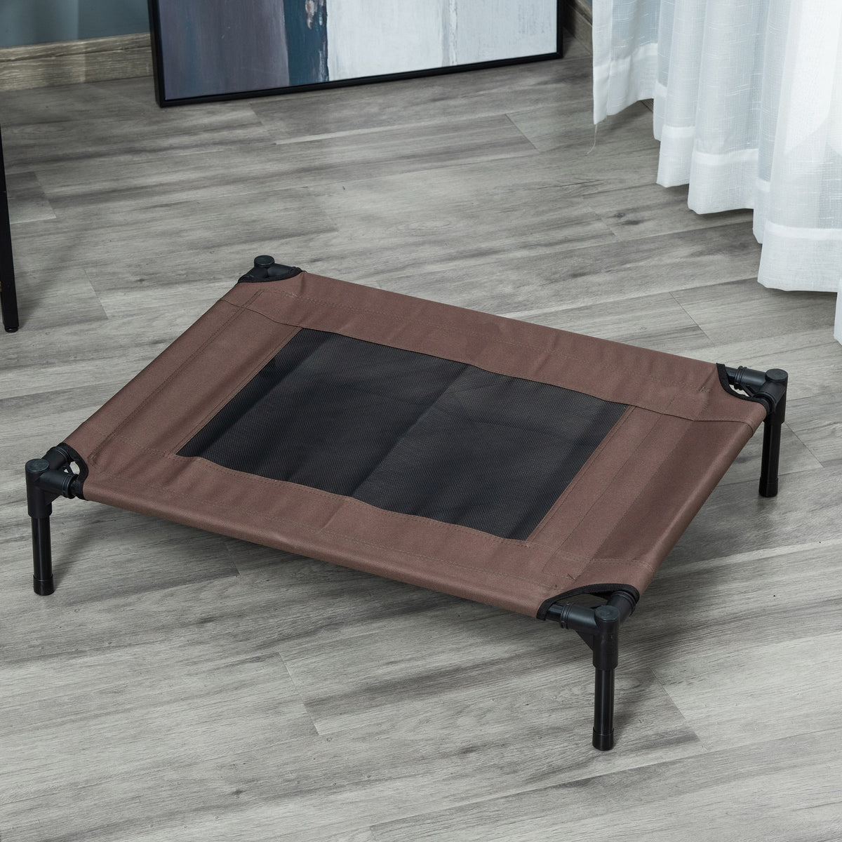 Lit pour chien chat lit de camp grand confort sur pieds tissu oxford textilène micro-perforé-1