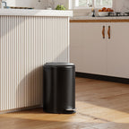 Poubelle de Cuisine 20 L en Métal, Poubelle à Pédale avec Couvercle à Fermeture Douce et Seau Amovible, Noir-9