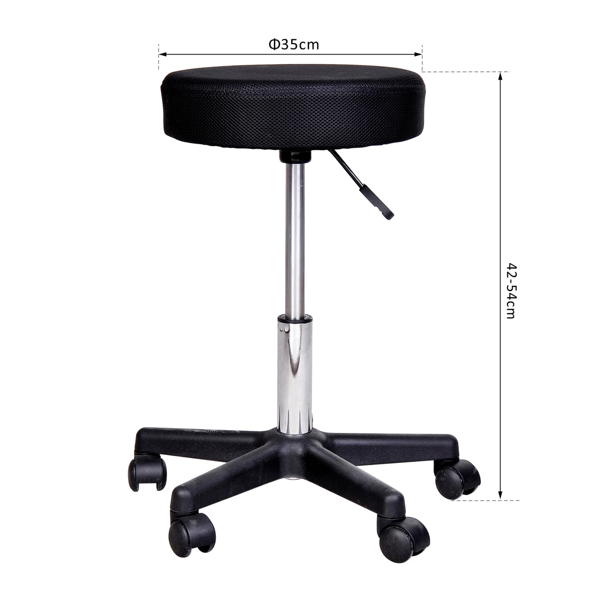Tabouret massage a roulettes reglable en hauteur pivotant avec trois couleurs de housse de protection-2