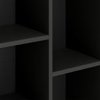 Bibliothèque étagère de rangement avec 5 compartiments, pour salon chambre à coucher bureau, 50x24x80cm, noir-8