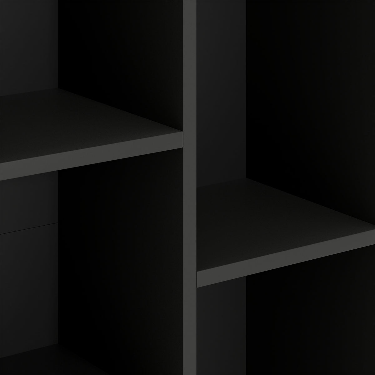 Bibliothèque étagère de rangement avec 5 compartiments, pour salon chambre à coucher bureau, 50x24x80cm, noir-8