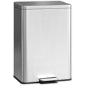Poubelle de Cuisine 20 L en Acier Inoxydable, Poubelle avec Pédale, Couvercle à Fermeture Douce, Argenté-0