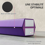 Poutre de gymnastique pliable fond antidérapant, poignée de transport, 236 x 10/15 x 6,5 cm violet et rose-5