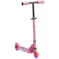 Trottinette pour enfants de 3 à 7 ans pliable roues lumineuses en PU musique 67 x 32 x 78 cm rose-0
