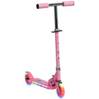 Trottinette pour enfants de 3 à 7 ans pliable roues lumineuses en PU musique 67 x 32 x 78 cm rose-0