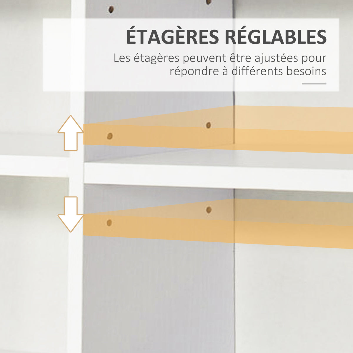 Étagère Rangement CD/DVD Meuble de Rangement pour 1116 CDs 36 Compartiments réglables en Hauteur Blanc-4