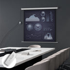 Écran de projection motorisé 85 pouces, 4K HD électrique, montage mural ou plafond, panneau de commande et télécommande-1